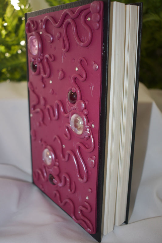 Polymer Clay Fuschia Journal Sketchbook - 2-018