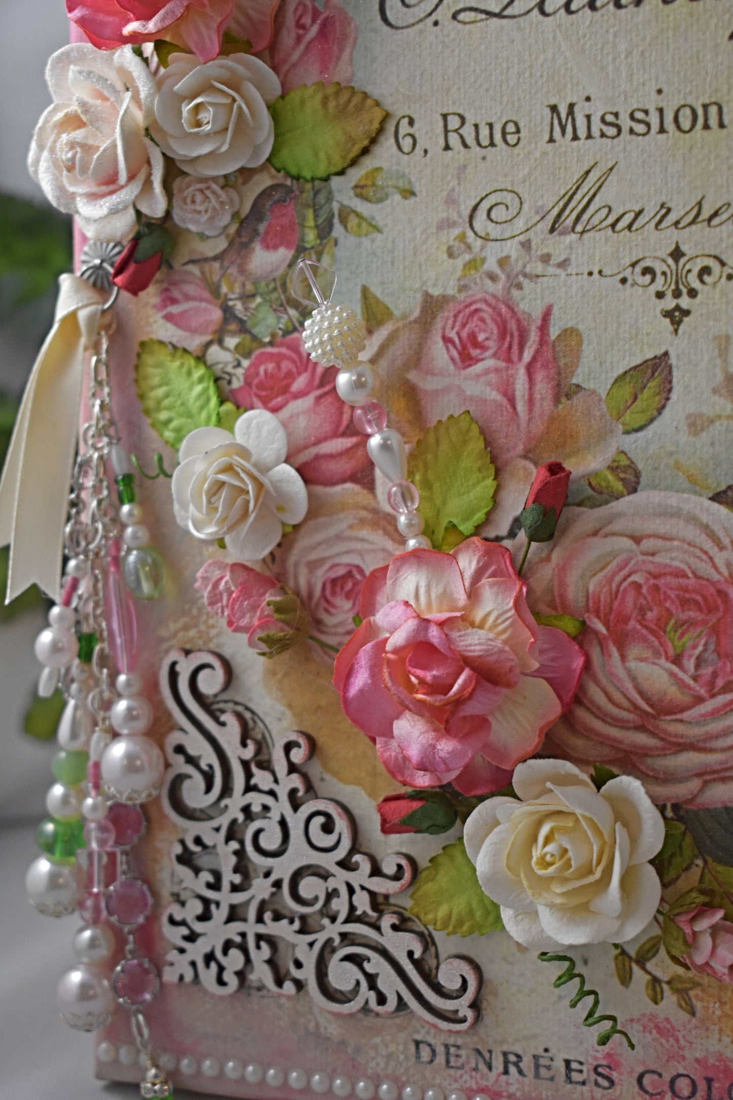 Mixed Media Rose Canvas 9 x 12