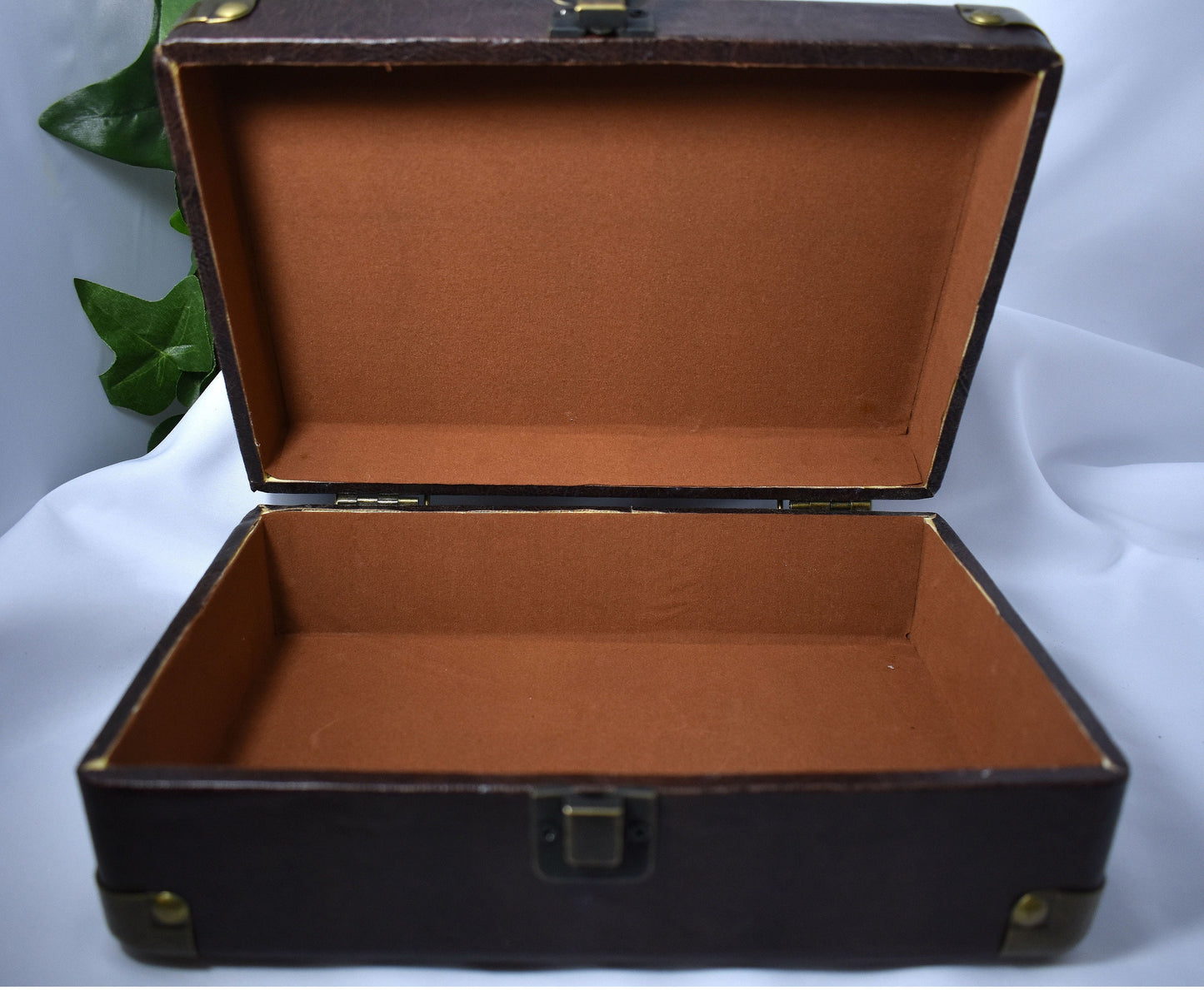Handmade Gold Dragon on Brown Chest