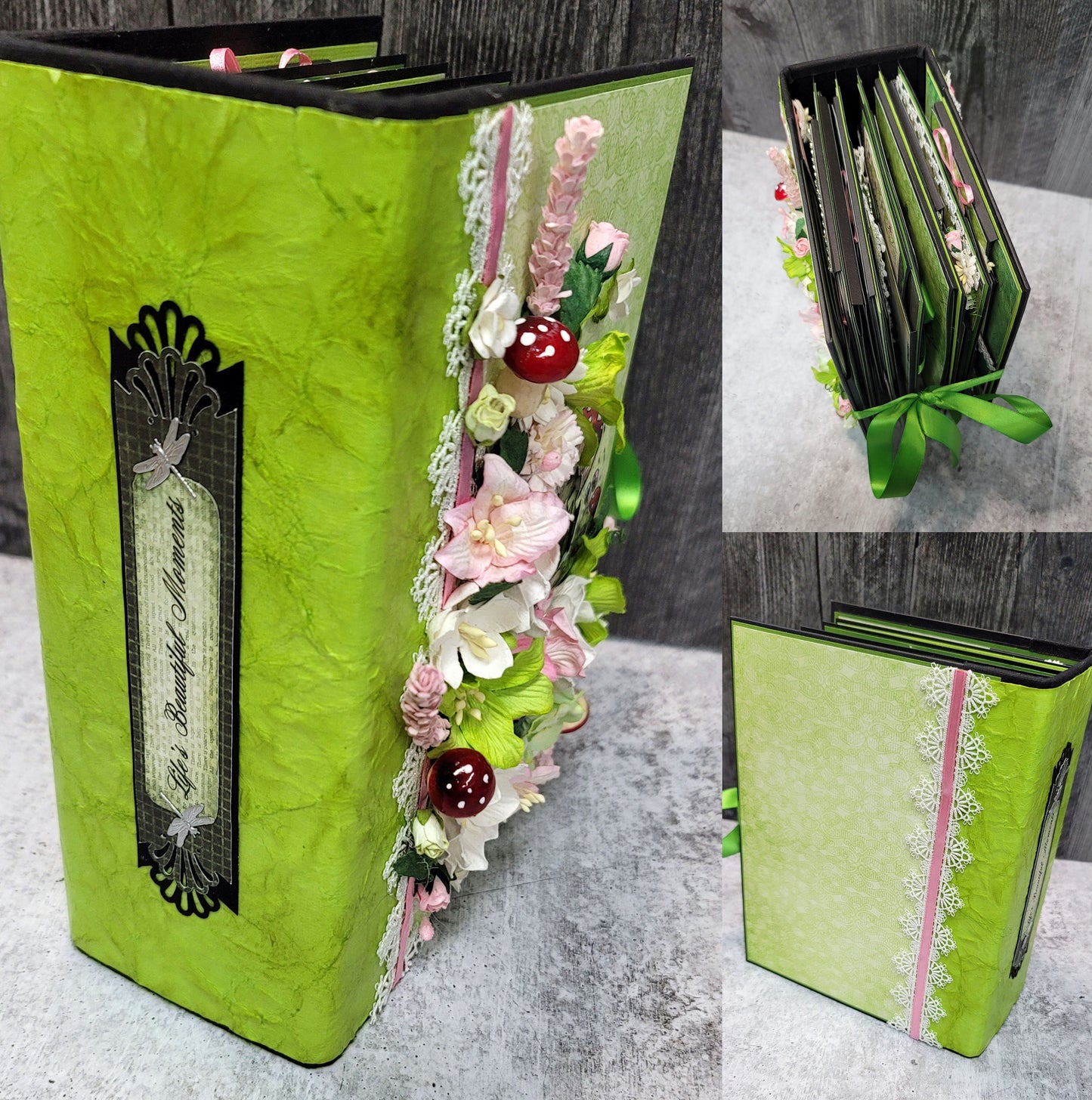 Handmade Frog Themed Scrapbook Album