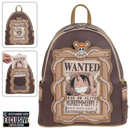 One Piece Wanted Dead or Alive Monkey D. Luffy Mini-Backpack - EE Exclusive