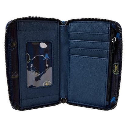 Wednesday Nevermore Castle Zip-Around Wallet