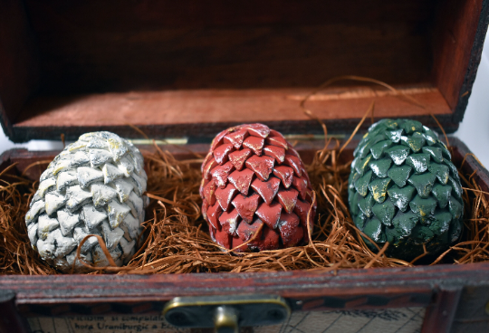 Handmade Mini Dragon Egg Set in Chest