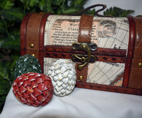 Handmade Mini Dragon Egg Set in Chest