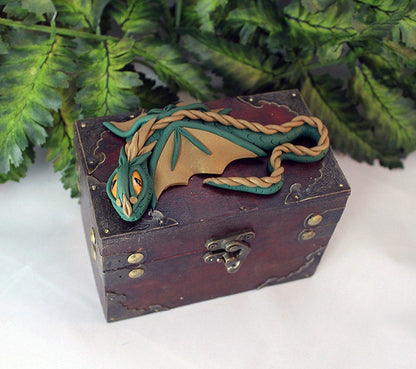 Handmade Green and Brown Dragon on Chest