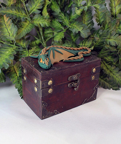 Handmade Green and Brown Dragon on Chest