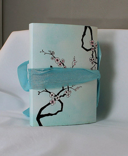 Handmade Cherry Blossom Mixed Media Travel Journal