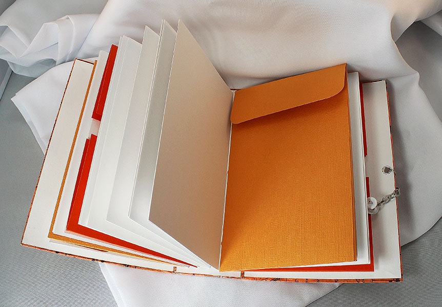 Handmade Mixed Media Art journal with pockets - 4-015