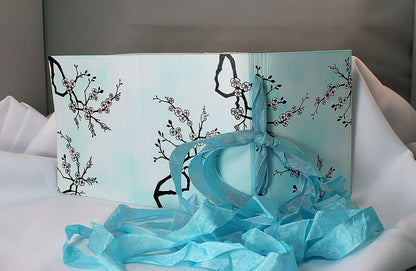 Handmade Cherry Blossom Mixed Media Travel Journal