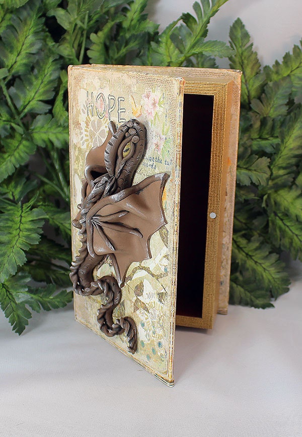 Polymer Clay Brown Dragon Book - 1-065