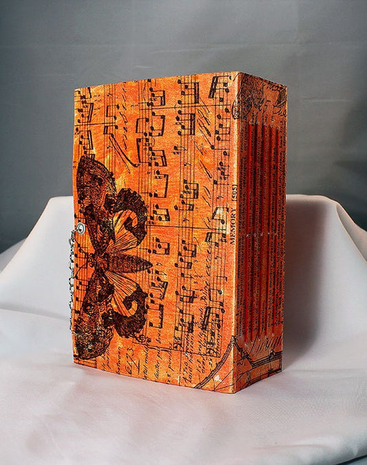 Handmade Mixed Media Art journal with pockets - 4-015