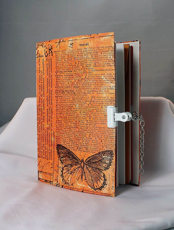Handmade Mixed Media Art journal with pockets - 4-015