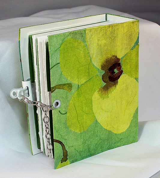 Handmade Mixed Media Art journal w/pocket - 4-010