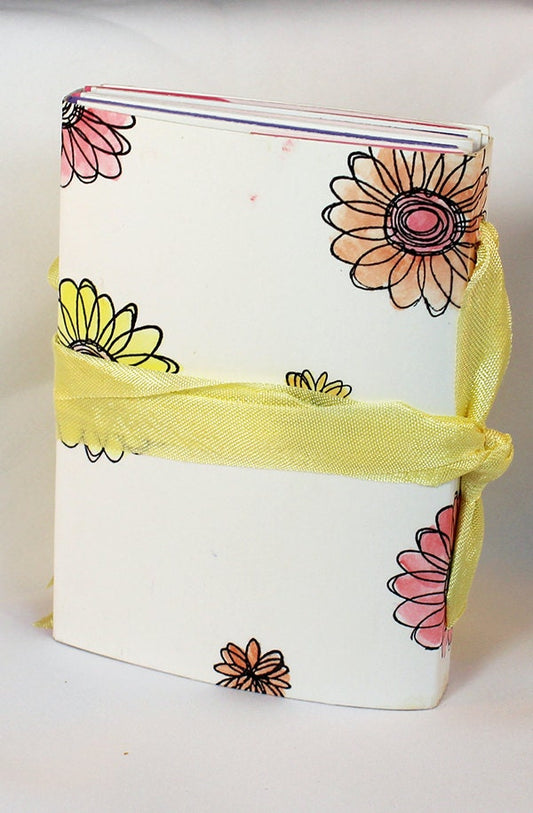 Handmade Flower Mixed Media Journal - 3-028