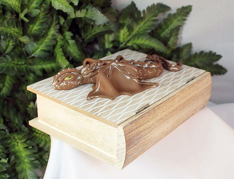 Polymer Clay Brown Dragon Book - 1-071
