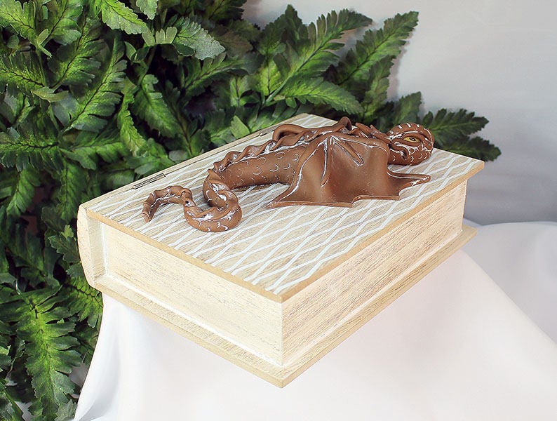 Polymer Clay Brown Dragon Book - 1-071