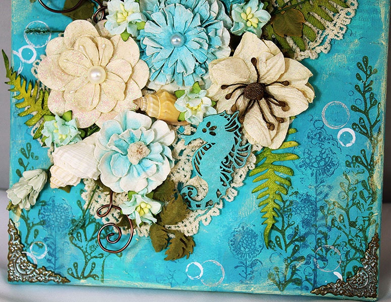 Mixed Media Flower Canvas 8 x 10