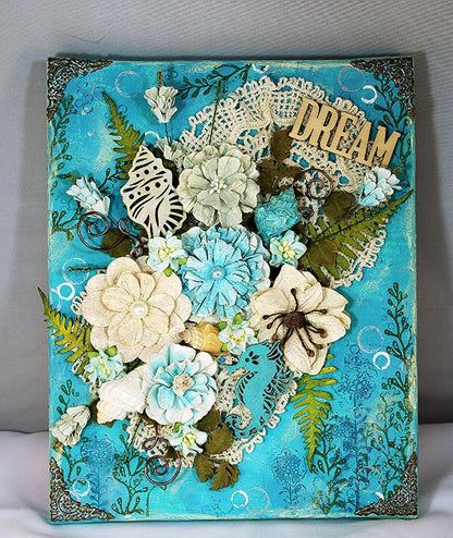 Mixed Media Flower Canvas 8 x 10