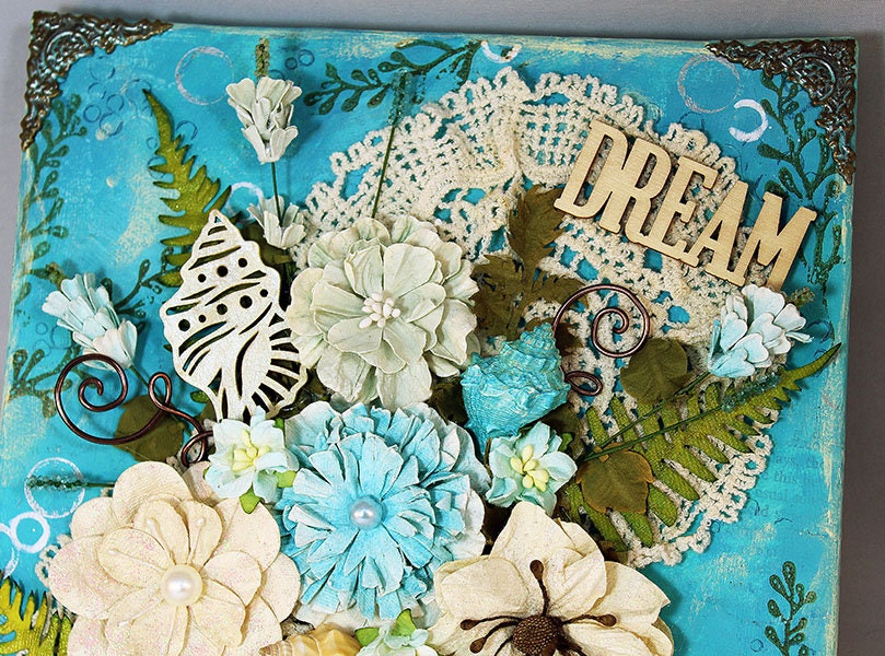 Mixed Media Flower Canvas 8 x 10