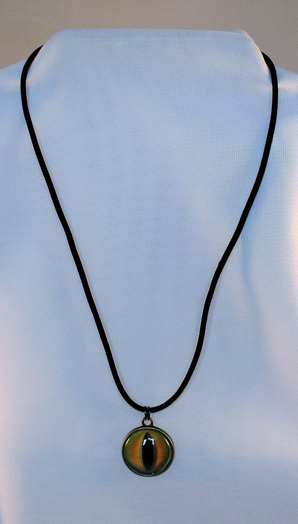 Orange Handcrafted Glass Dragon Eye Necklace - Game of Thrones - 13-007