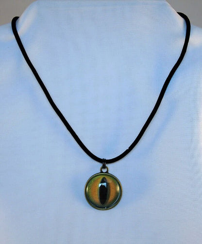 Orange Handcrafted Glass Dragon Eye Necklace - Game of Thrones - 13-007