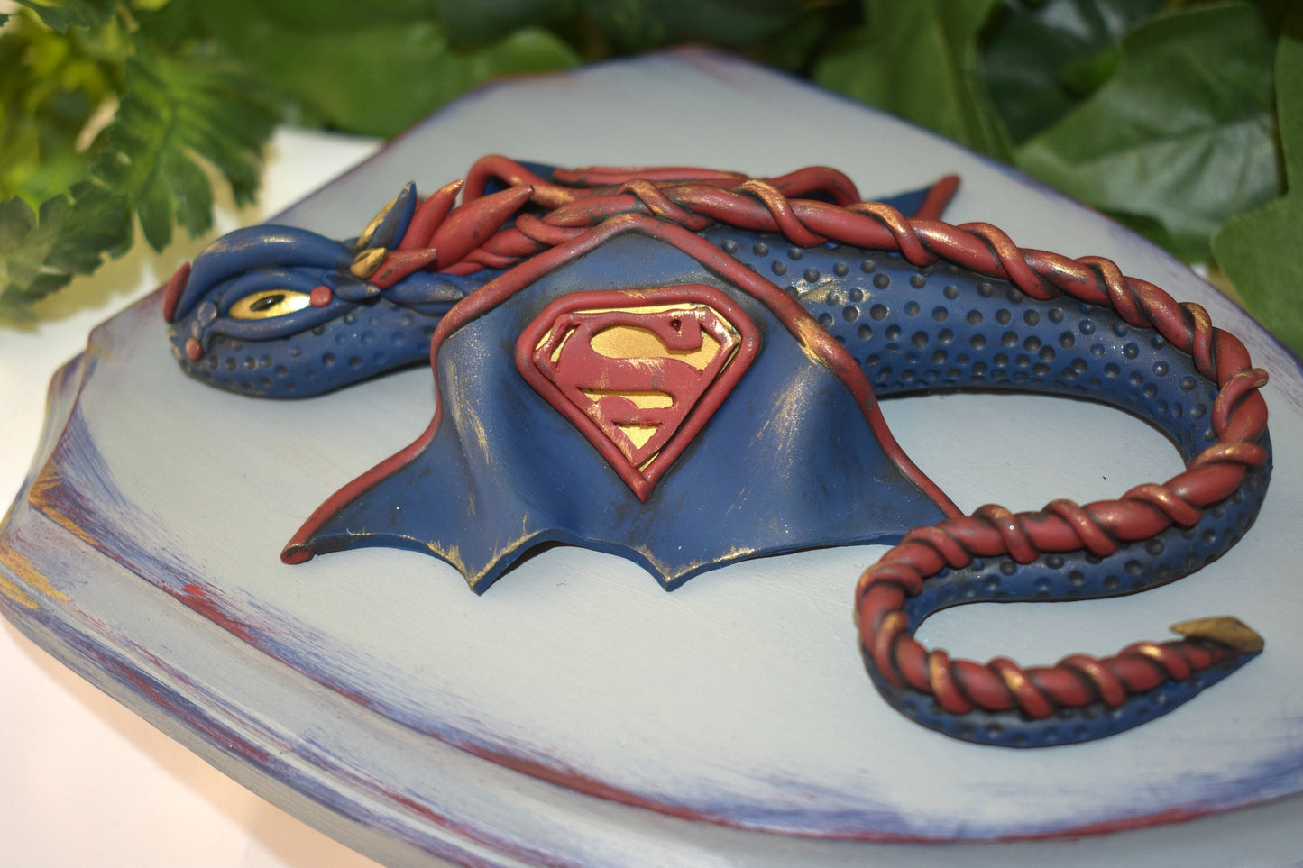 Handmade Superhero Themed Dragon Decor