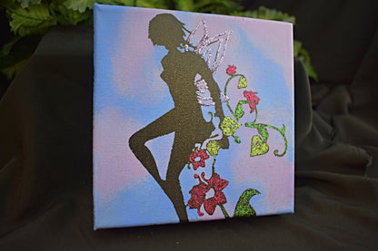 Mixed Media Fairy Canvas 6 x 6