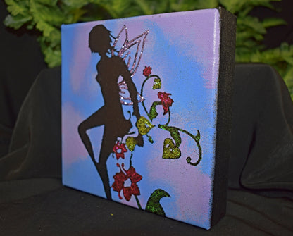 Mixed Media Fairy Canvas 6 x 6