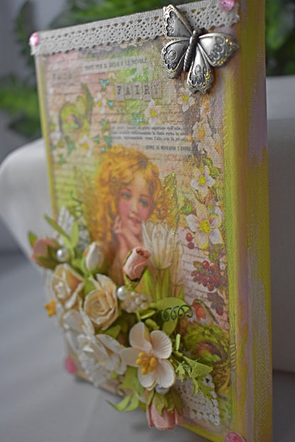 Mixed Media Fairy Canvas 5 x 7