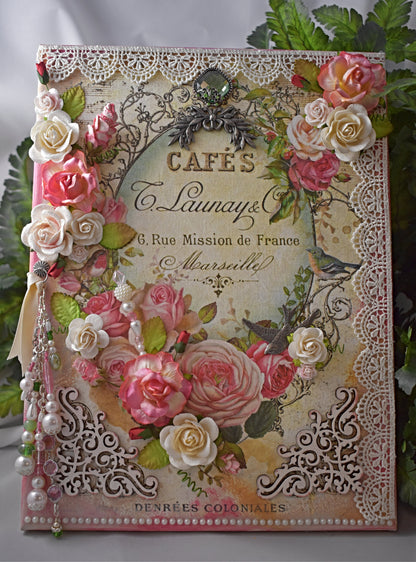 Mixed Media Rose Canvas 9 x 12