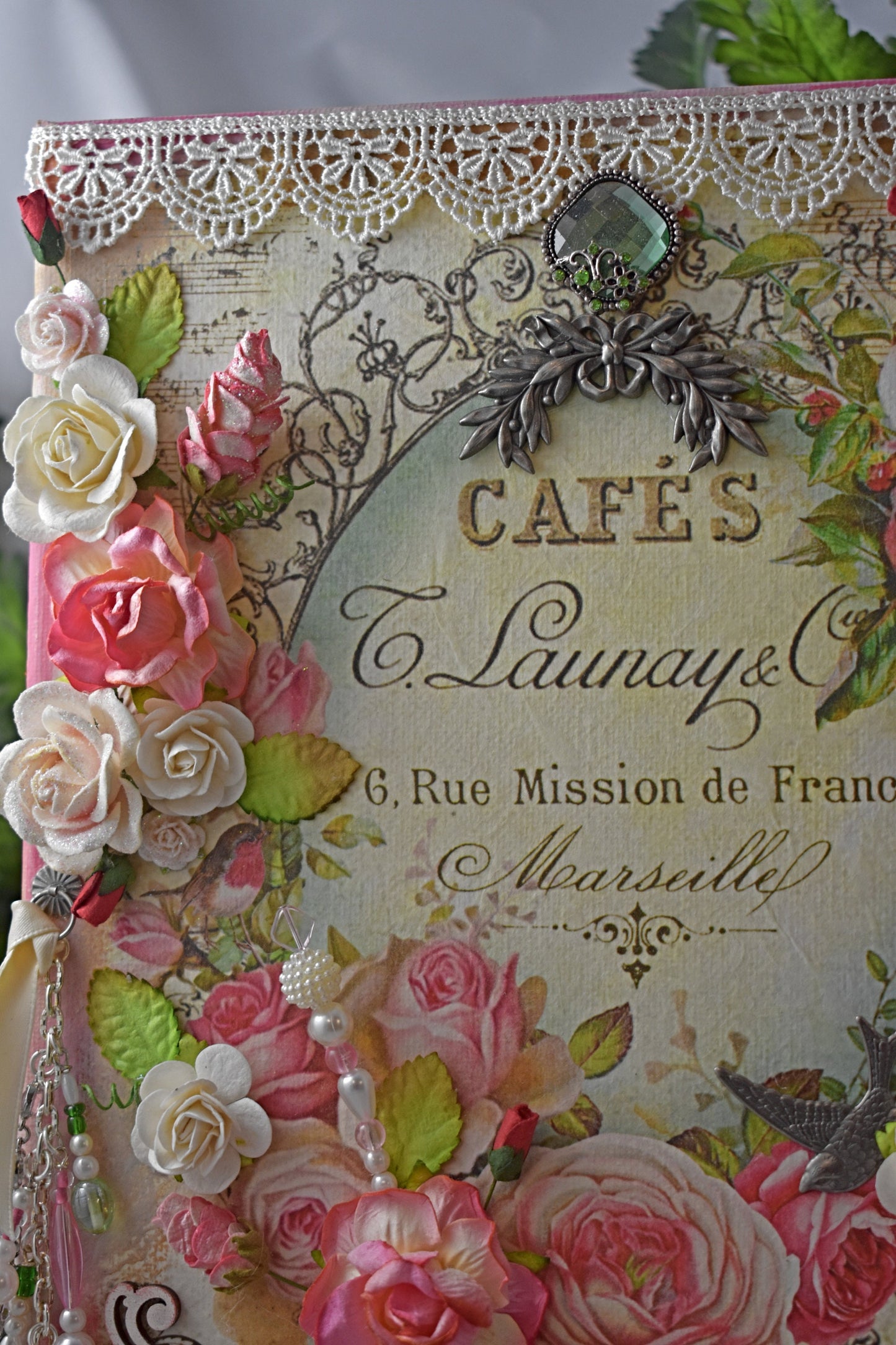 Mixed Media Rose Canvas 9 x 12