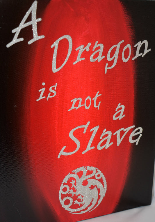 A Dragon Is Not A Slave 8x10 Mixed Media Canvas - 10-011
