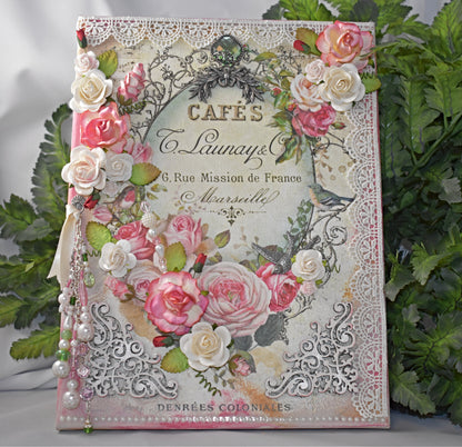 Mixed Media Rose Canvas 9 x 12