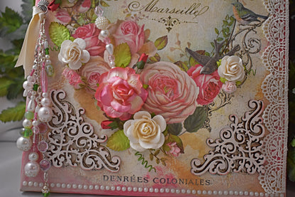 Mixed Media Rose Canvas 9 x 12