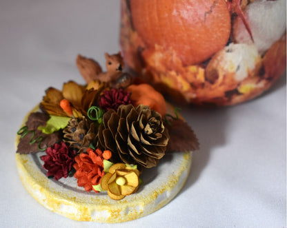 Autumn Theme Altered Jar