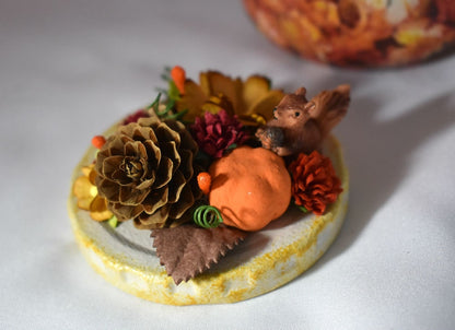 Autumn Theme Altered Jar