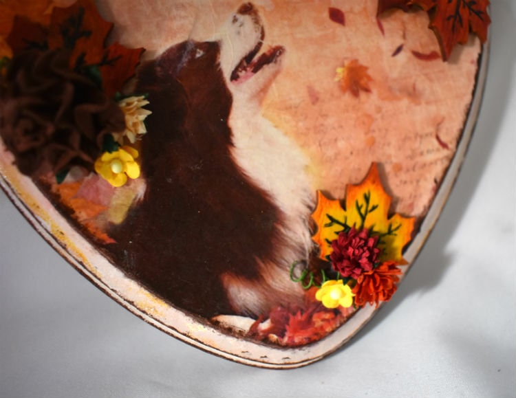 Mixed Media Dog Decorative Plaque - 7-061