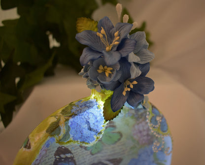 Butterfly Decoupage Mixed Media Glass Jar - 7-064