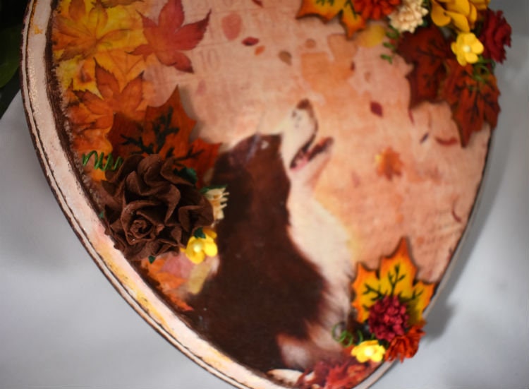 Mixed Media Dog Decorative Plaque - 7-061