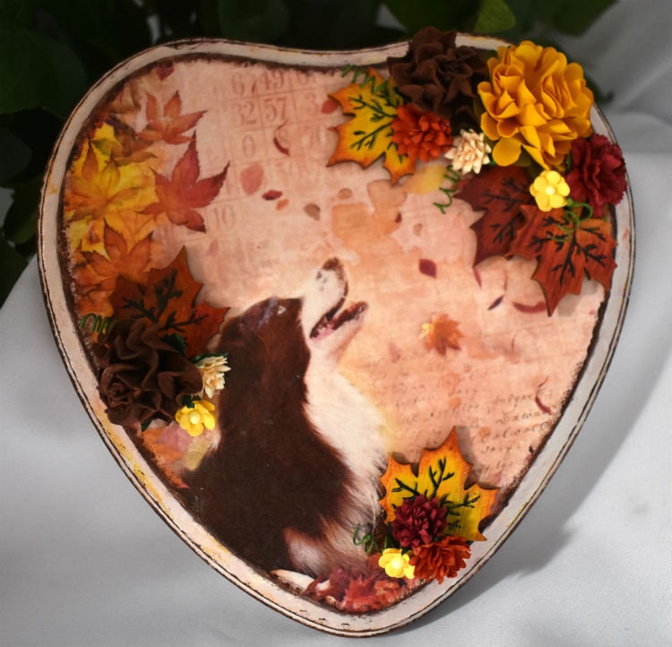 Mixed Media Dog Decorative Plaque - 7-061