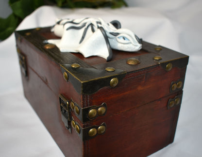 Handmade White Sparkly Dragon on Chest