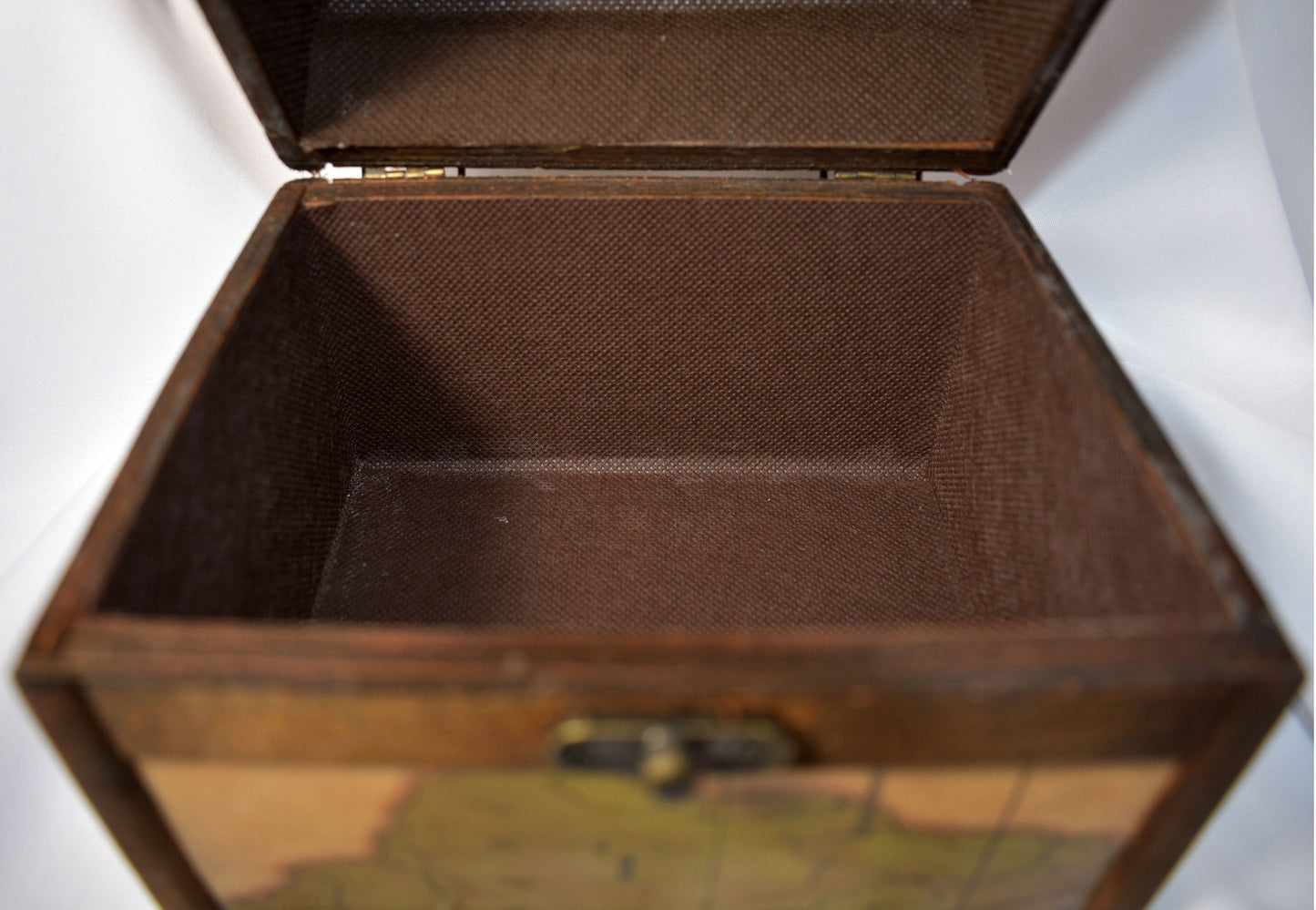 Polymer Clay Black Dragon on Map Chest - 1-111