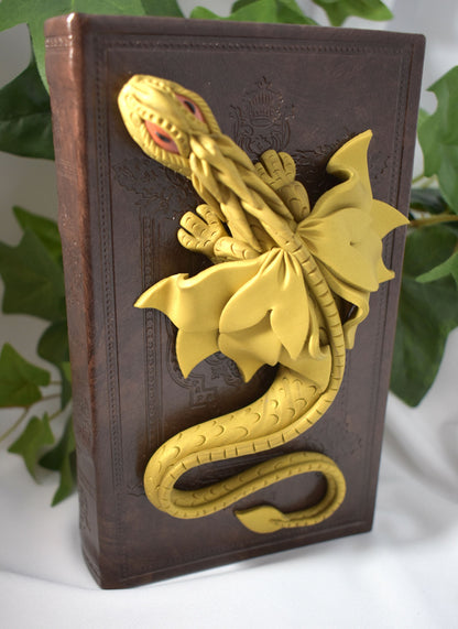 Polymer Clay Gold Dragon Storage Book - 1-116