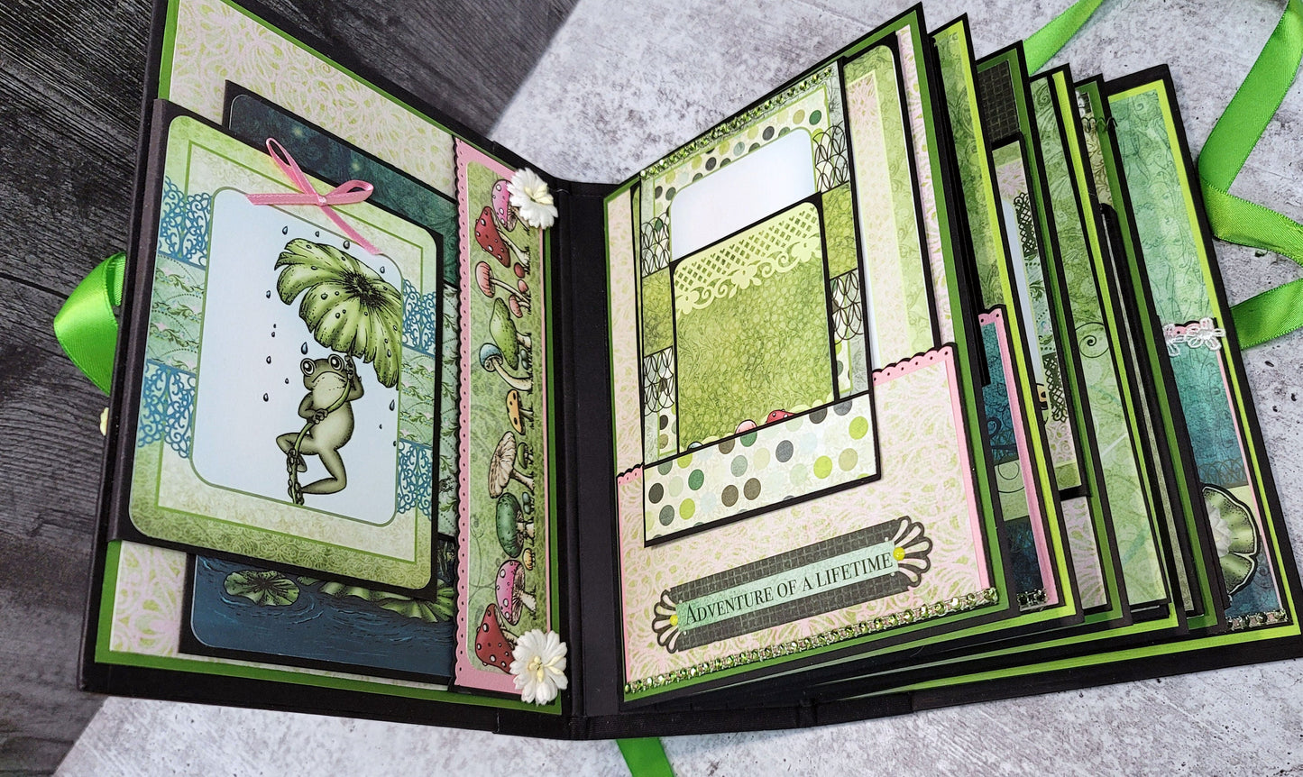 Handmade Frog Themed Scrapbook Album