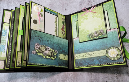 Handmade Frog Themed Scrapbook Album