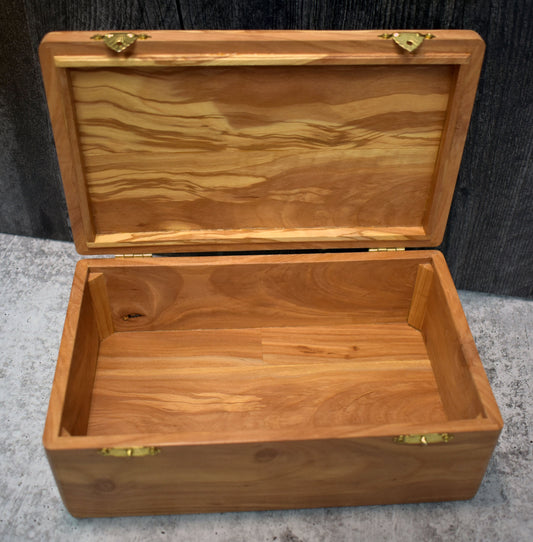 Polymer Clay Blue Dragon on Apple Wood Box - 1-091