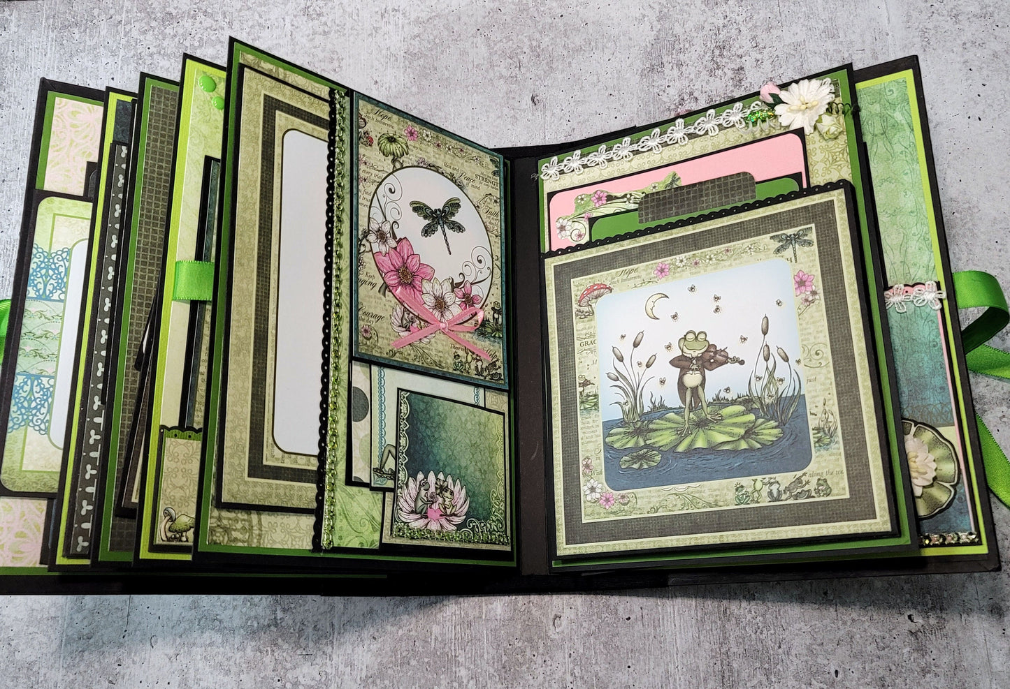 Handmade Frog Themed Scrapbook Album