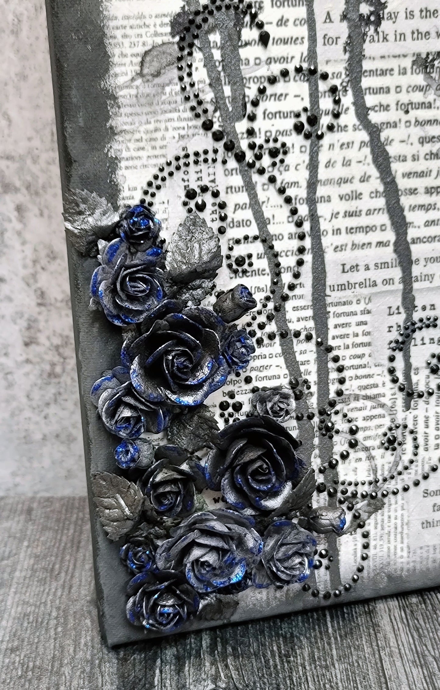 Mixed Media Handmade Canvas - Our Love Words - 11-024