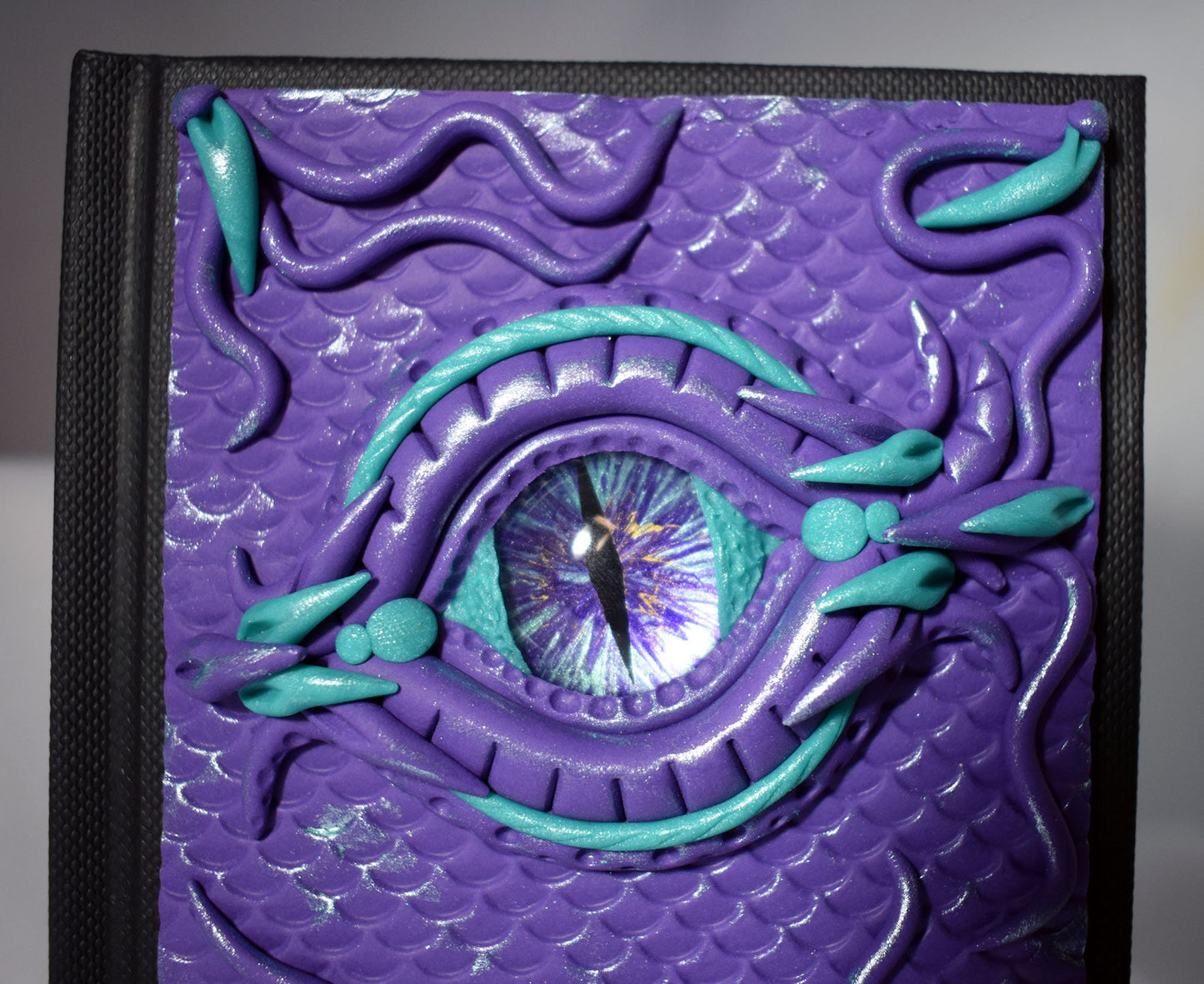 Purple Polymer Clay Dragon Eye Journal - 2-055