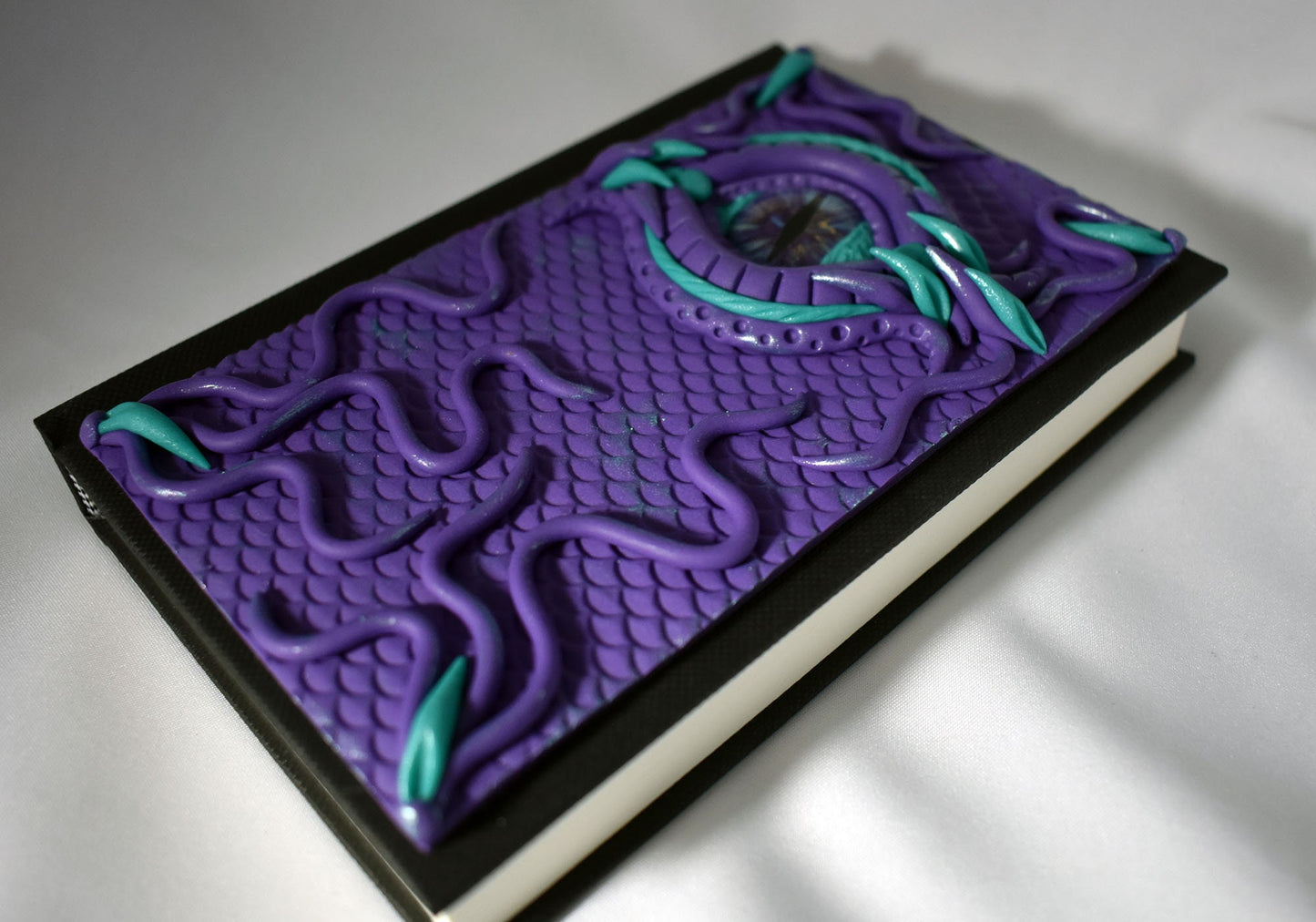 Purple Polymer Clay Dragon Eye Journal - 2-055